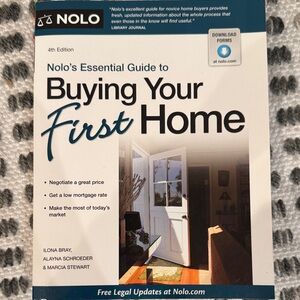 NOLO Buying Your First Home Book - White & Blue Cover